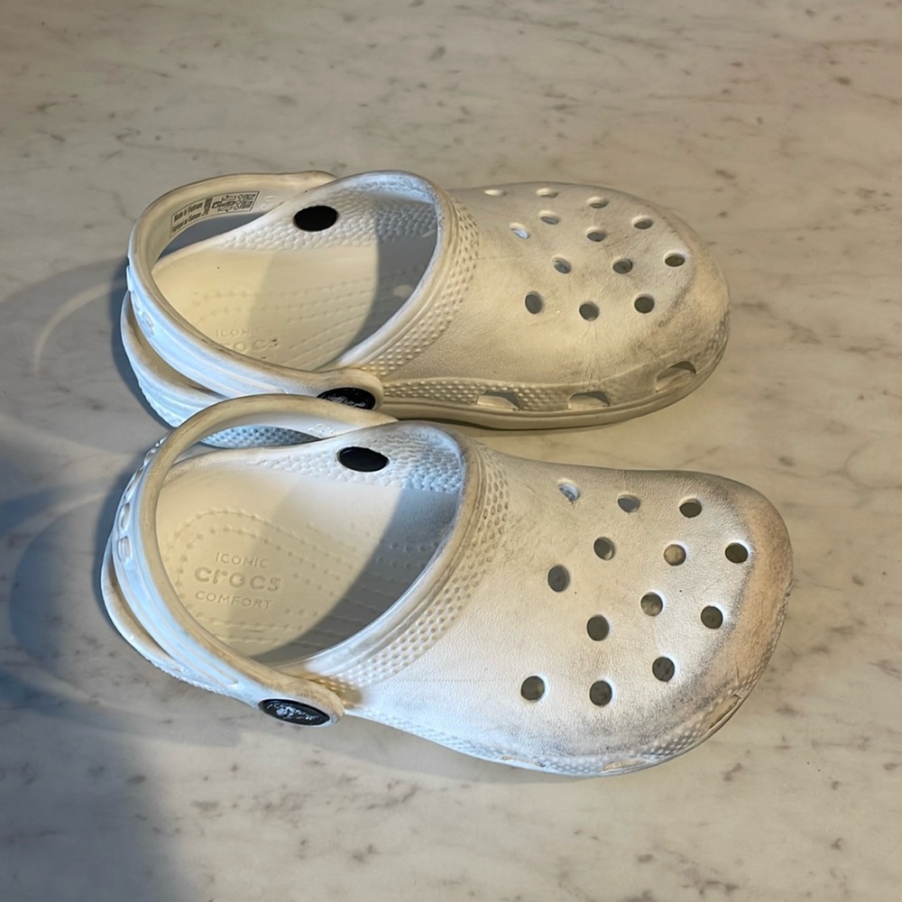 White crocs toddler size 9
